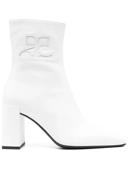 Женские ботильоны Courrèges с логотипом, белые