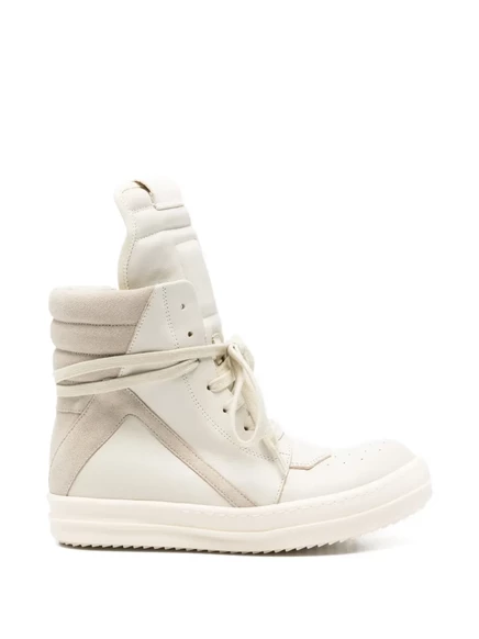 Женские высокие кроссовки Rick Owens Geobasket, молочные