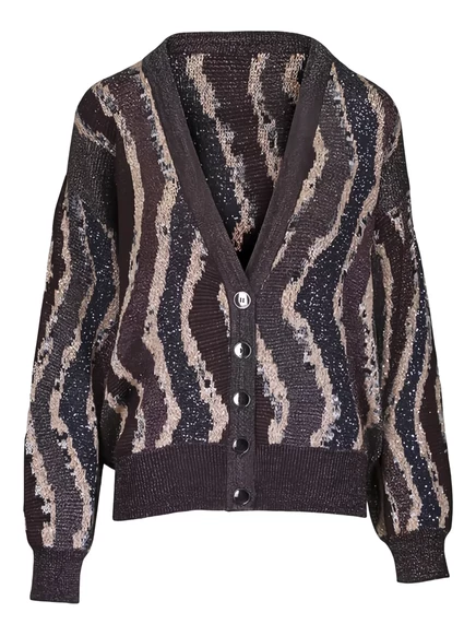 Женский кардиган Missoni с волнистым узором, коричневый