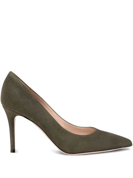 Замшевые туфли-лодочки Gianvito Rossi 85 мм Gianvito green
