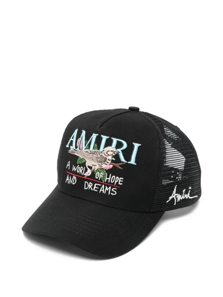 Унисекс кепка Amiri вышитая сетчатая, черная