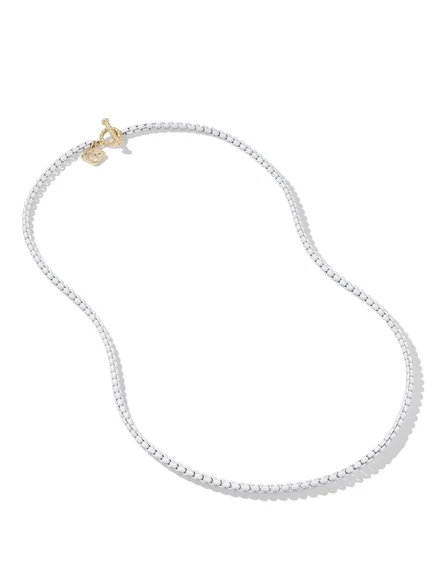 Колье David Yurman DY Bel Aire 14kt золото/сталь, белое