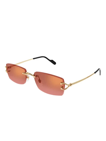 Солнцезащитные очки в круглой оправе Cartier Eyewear gold