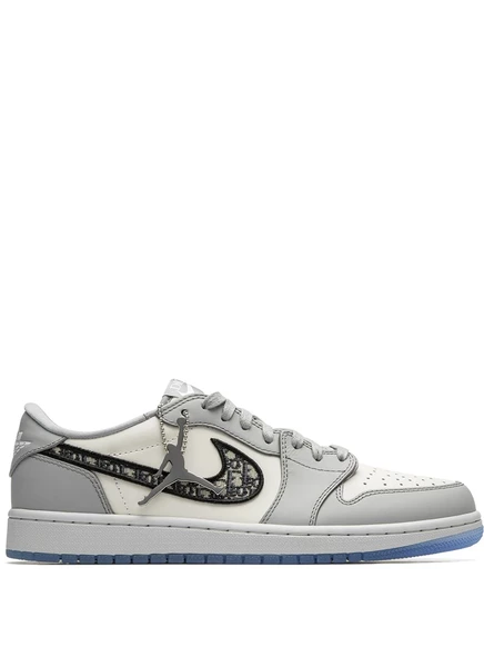Низкие кроссовки Jordan x Dior Air Jordan 1 grey