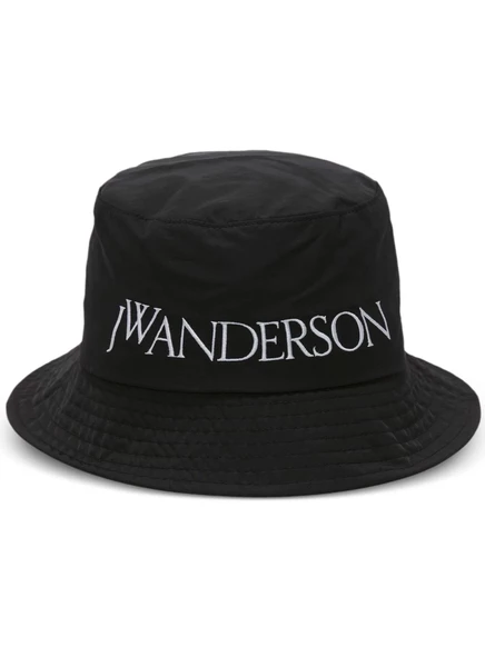 Унисекс панама JW Anderson с вышитым логотипом, черная