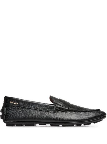 Модель Bally Kerbs Driver из зернистой кожи с широкой подошвой black