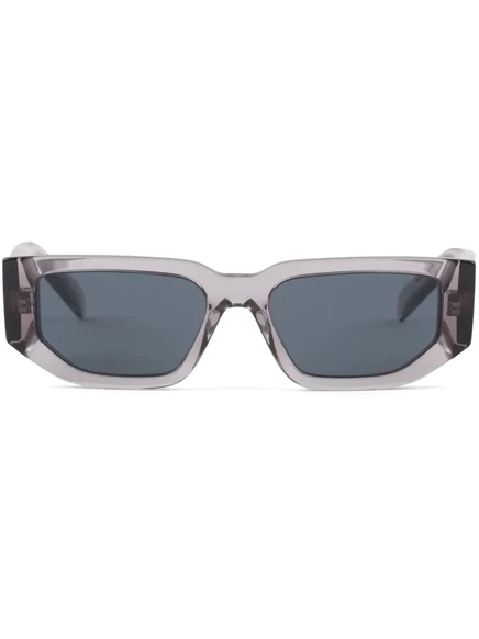 Солнцезащитные очки в прямоугольной оправе с треугольным логотипом Prada Eyewear grey