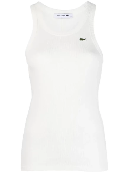 Женская майка Lacoste с логотипом, белая