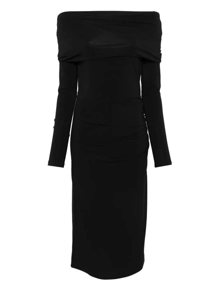 Женское платье Max Mara с открытыми плечами, черное