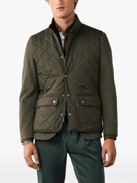 Мужской стеганый жилет Hackett London Kinloch, зеленый