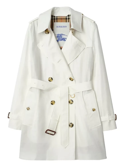 Женский двубортный тренч Burberry, белый