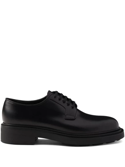 Туфли из матовой кожи от Prada black