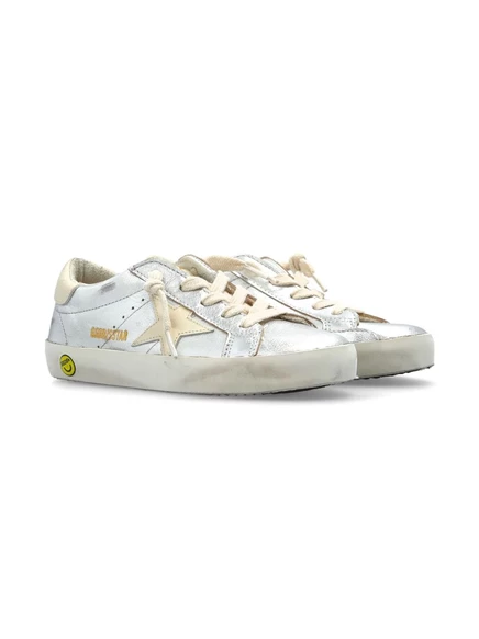 Детские кроссовки Golden Goose Kids Super-Star, серебристые