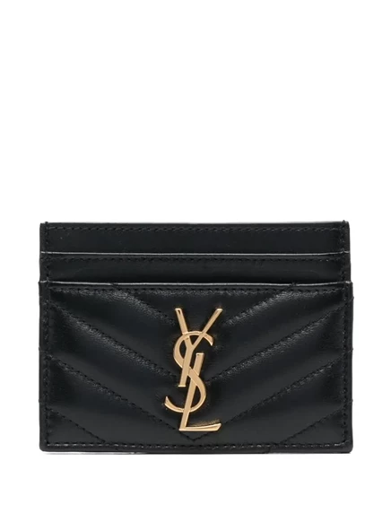 Женский кардхолдер Saint Laurent шевронный, черный