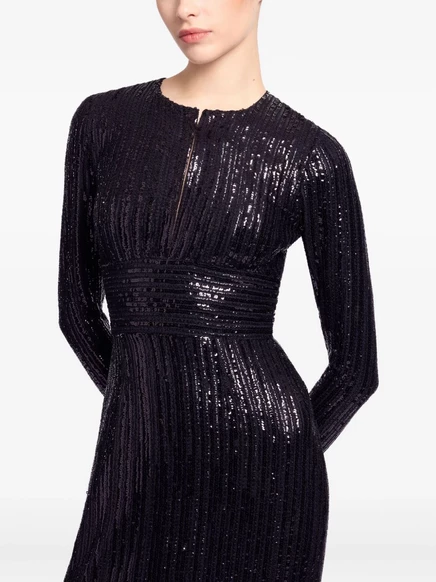 Макси-платье Elie Saab, украшенное блестками black