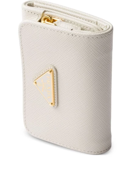 Женский кошелек Prada Saffiano маленький, белый