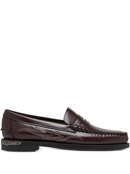Мокасины с вышивкой Sebago Dan El Paso brown