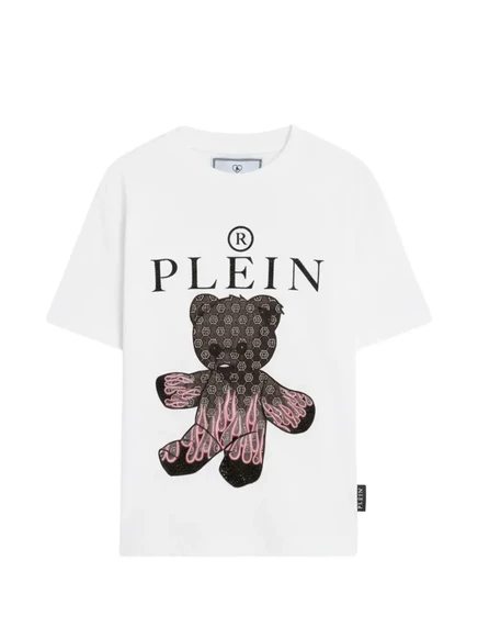 Детская футболка Philipp Plein Junior Teddy, белая