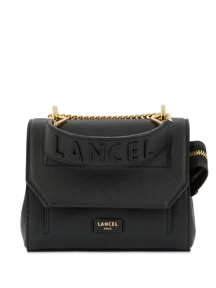 Кожаная сумка с клапаном Lancel medium от Ninon de Lancel black