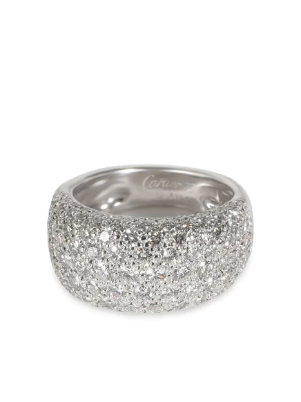 Кольцо с бриллиантом из белого золота 18 карат Cartier silver