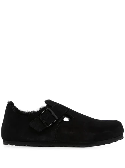 Унисекс сабо Birkenstock London с отделкой из овчины, черные