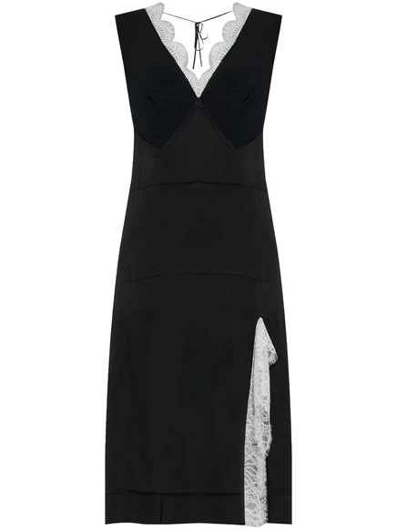 Женское платье Victoria Beckham V‑вырез, черное