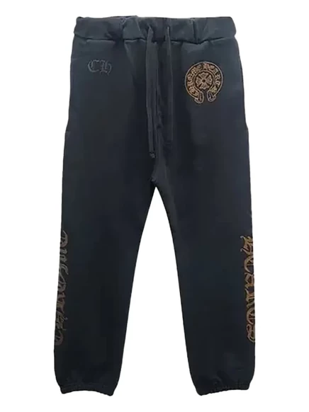 Мужские спортивные штаны Chrome Hearts с мотивом подкова, черные