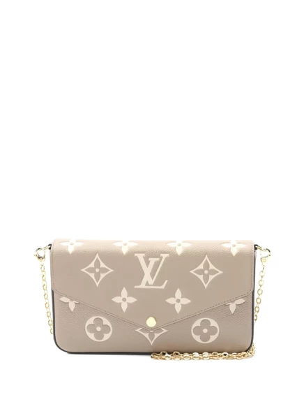 Мини-сумка на цепочке Pochette Felicie с монограммой Empreinte, бывшая в употреблении у Louis Vuitton в 2021 году. neutrals