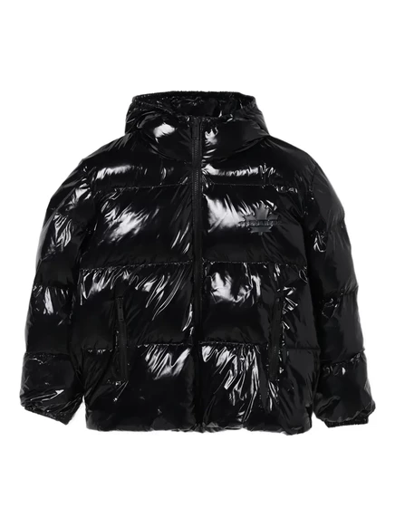Куртка-пуховик для мальчиков DSQUARED2 Kids с капюшоном, черная