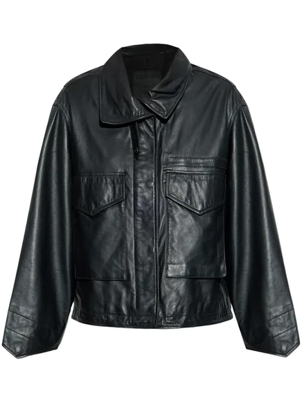 Женская кожаная куртка AllSaints Clay, черная