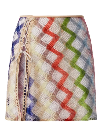 Мини-юбка на шнуровке от Missoni  neutrals