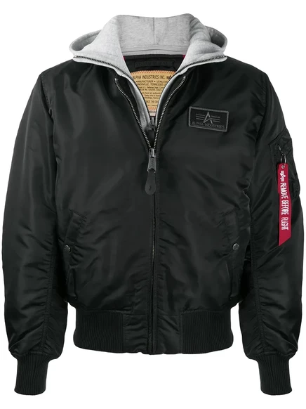 Мужская бомбер-куртка Alpha Industries MA-1, черная