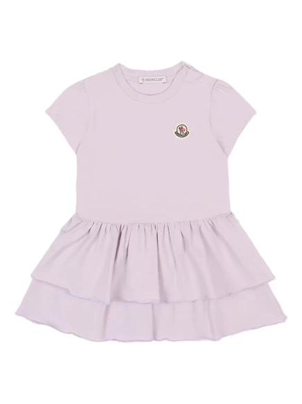 Платье с логотипом Moncler Enfant с коротким рукавом