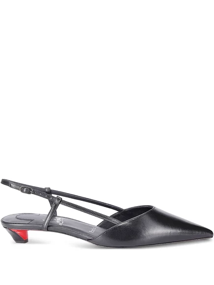 Кожаные туфли-лодочки с острым носком Christian Louboutin Miss Z 25 мм black