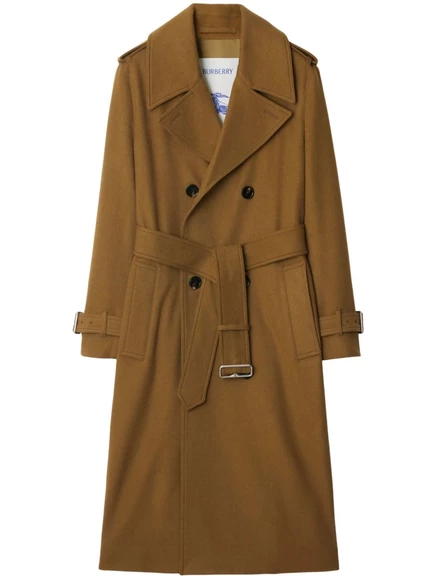 Кашемировый тренч от Burberry с поясом brown