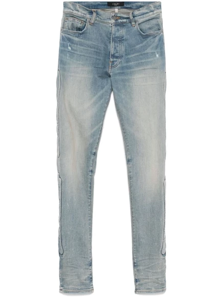 Мужские зауженные джинсы Amiri 3D-bones, синие