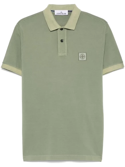 Рубашка поло с нашивкой Stone Island Compass  green