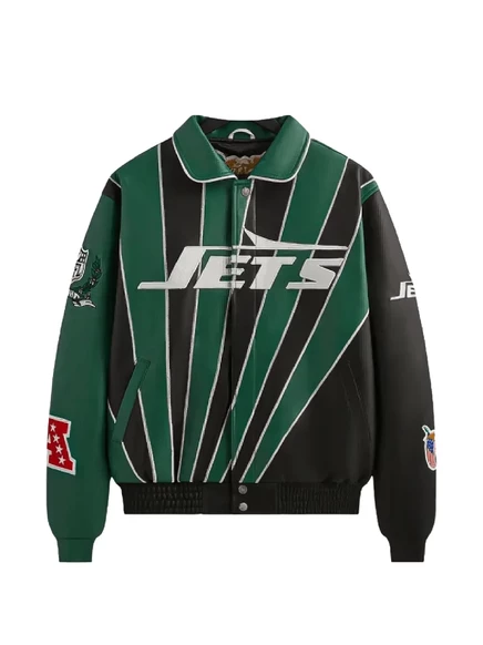 Мужской бомбер KITH x Jeff Hamilton Jets, зеленый