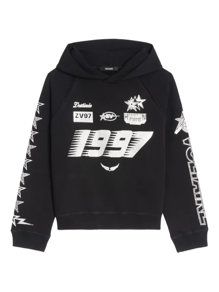 Женское худи Zadig&Voltaire Georgys со стразами, черное