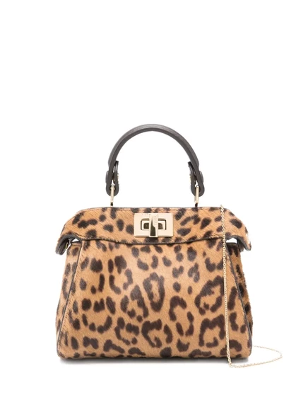 Мини-сумка FENDI nano Peekaboo brown