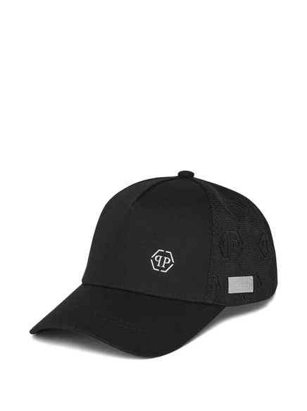 Кепка Philipp Plein с шестиугольной аппликацией, черная