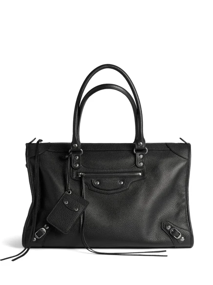 Мужская сумка Balenciaga Le City Business из кожи, черная