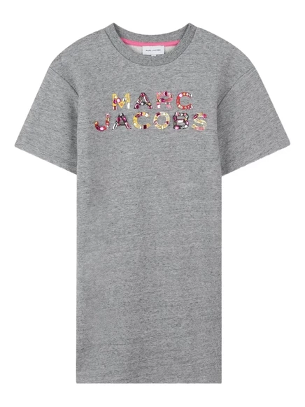 Платье для девочек Marc Jacobs Kids с цветами, серое