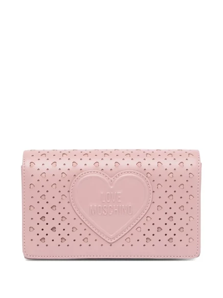 Женский клатч Love Moschino с сердцем, розовый