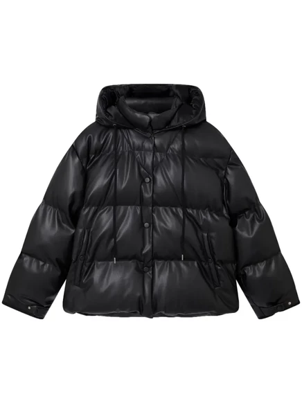 Женский пуховик Stella McCartney с капюшоном, черный