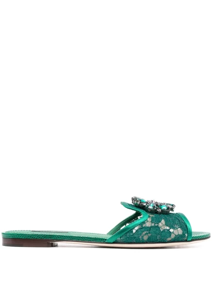 Женские сандалии Dolce & Gabbana Bianca, зеленые