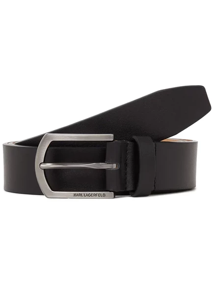 Мужской кожаный ремень Karl Lagerfeld Essential, черный