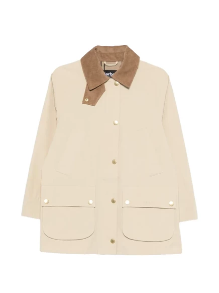 Женское пальто Barbour Glynis, вельветовый воротник, бежевое
