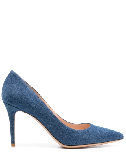 Джинсовые туфли-лодочки Gianvito Rossi Gianvito 85 мм, синие