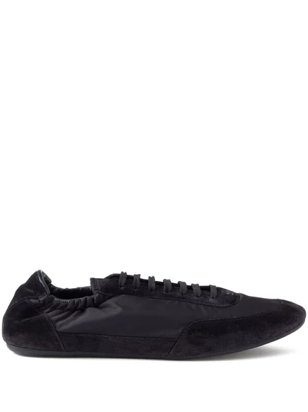 Кроссовки из нейлоновой замши Prada Collapse Re black